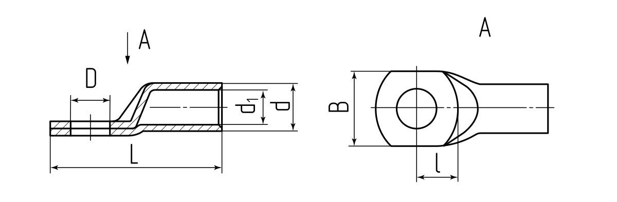 Наконечник кабельный ТМЛ-Р 10-6 (КВТ) (87476)