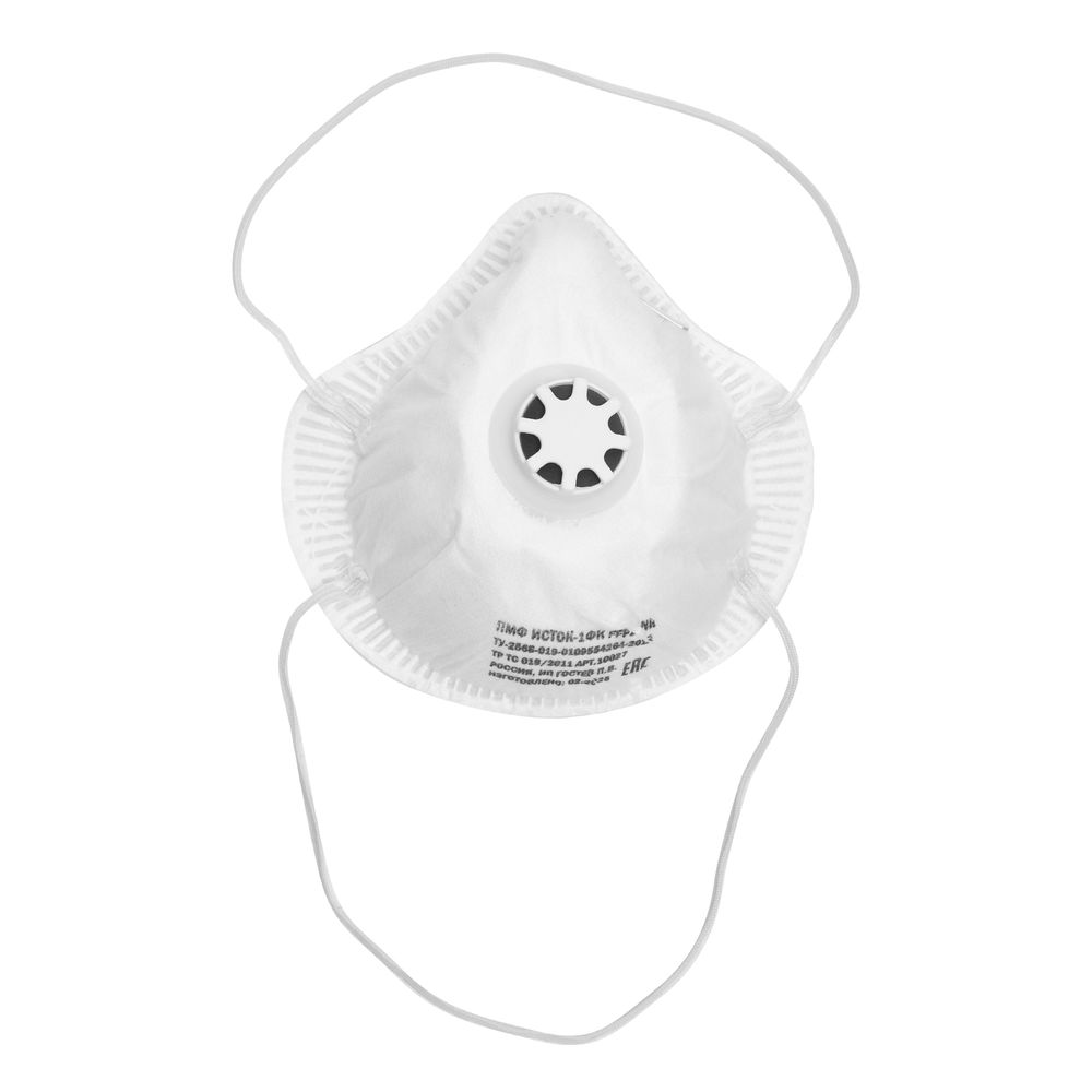 Полумаска фильтрующая формованная, модель Исток, с клапаном выдоха, FFP2 NR (892597)