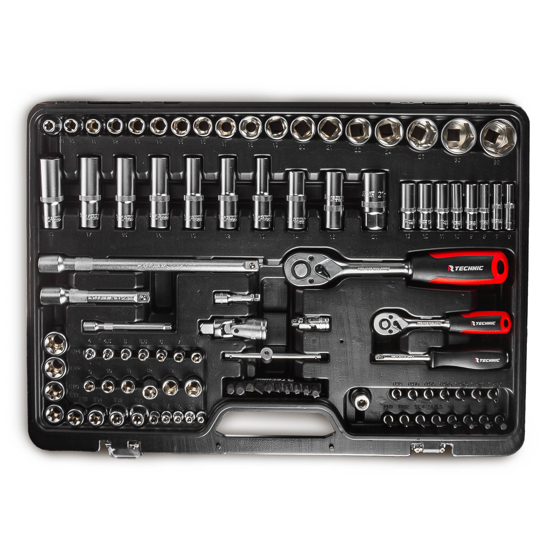 Набор ручных инструментов TECHNIC 128 предметов 1/2, 1/4 RUNTEC RT-HT128T