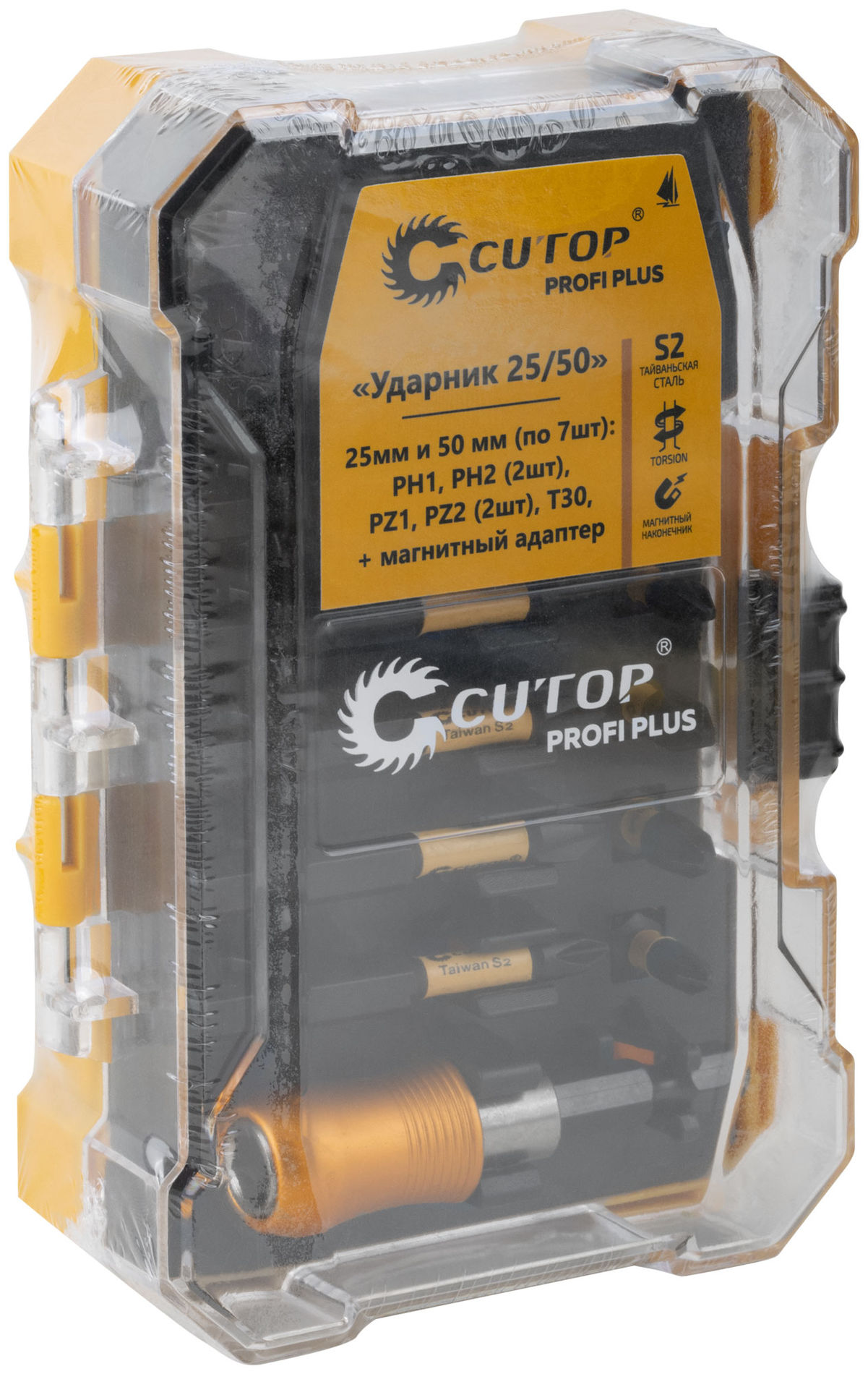 Набор торсионных бит Ударник 25/50, Cutop profi plus, 15 предметов (83-991)