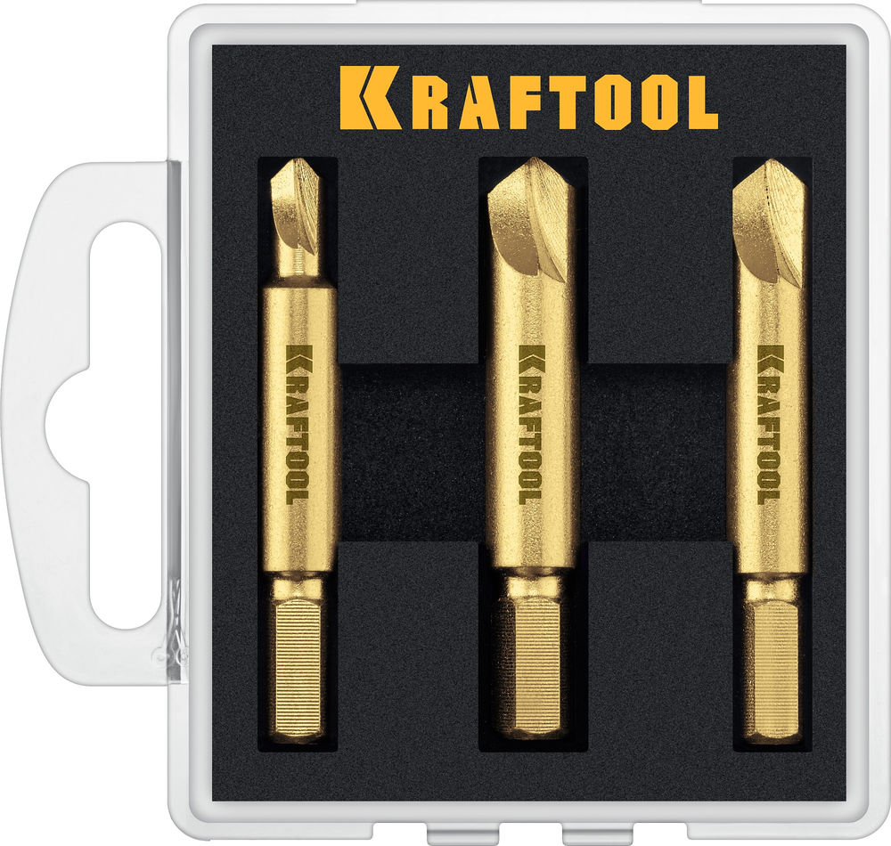 Набор экстракторов поврежденного крепежа, 3 шт KRAFTOOL 26770-H3
