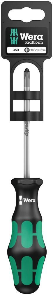 Отвертка крестовая PH0 x 60 мм Wera 350 PH SB WE-100050