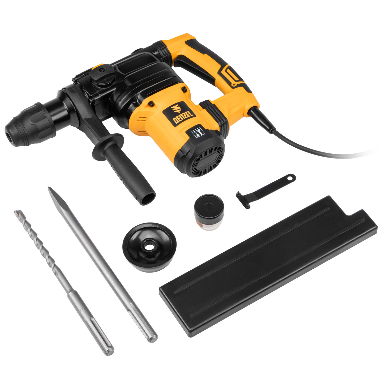 Перфоратор электрический RHV-1050-38-max, SDS-max, 1050 Вт, 10 Дж, 2 плюс 1 режим Denzel (26620)