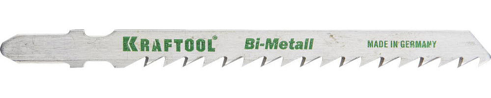 Полотна для лобзика 75 мм EU-хвост. по дереву Bi-Met, шаг 4 мм, 2 шт T144DF KRAFTOOL 159520-4