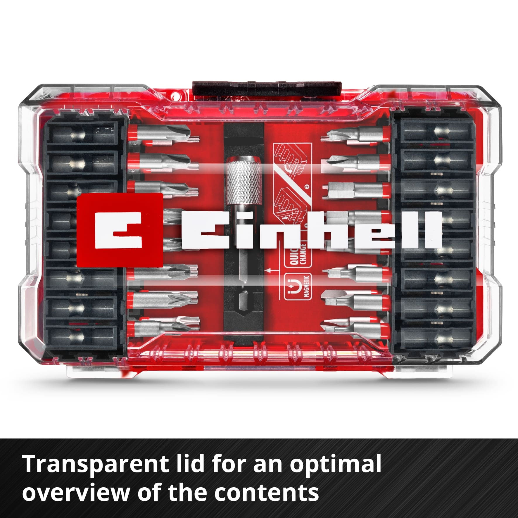 Набор бит Einhell 33 предмета,50 мм,с держателем, M-Case (118903)