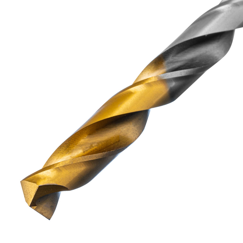 Сверло спиральное по металлу 8 x 117 мм, Р6М5, Golden Tip Denzel (718239)