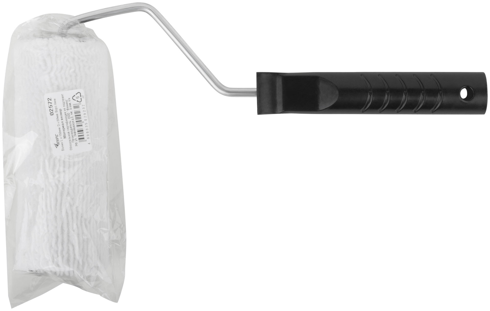 Валик велюровый с ручкой 150 мм (02572)