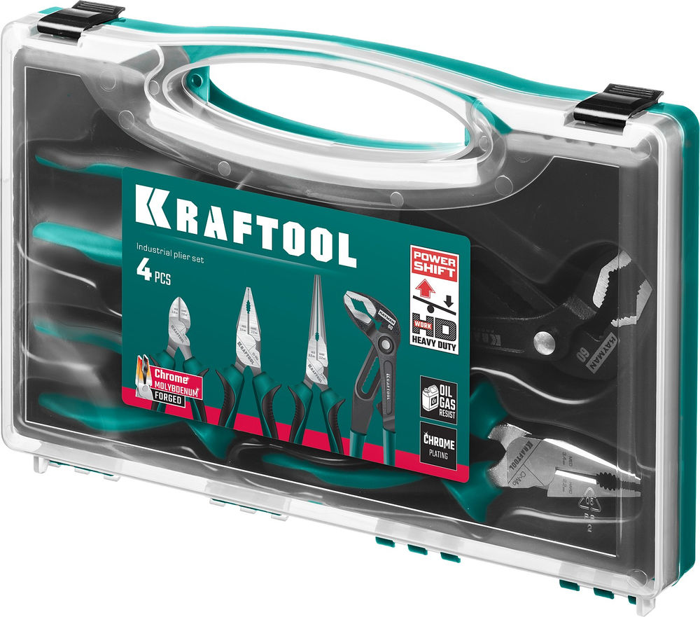 Набор губцевого инструмента, 4 предм. KRAFTOOL 22012