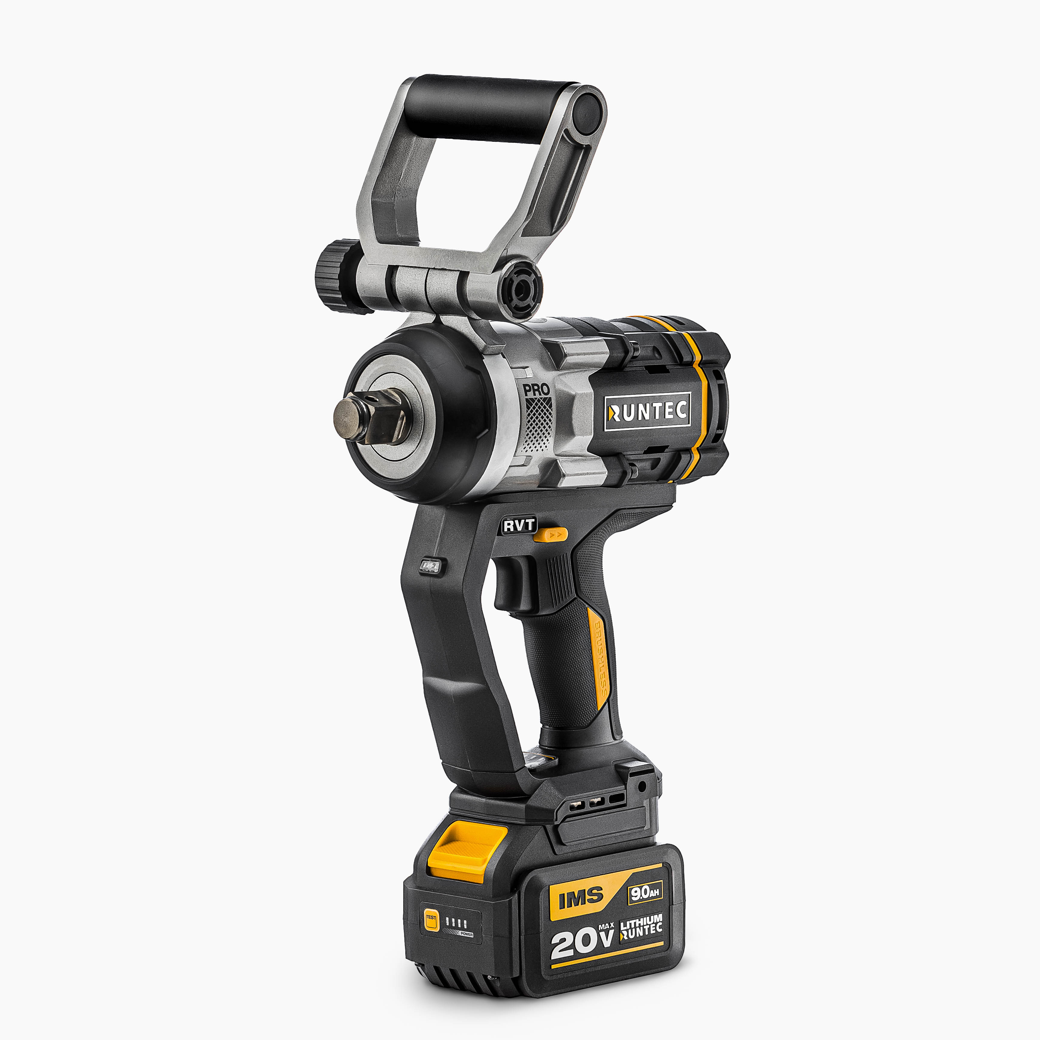 Гайковерт ударный аккумуляторный PRO 3/4, 20В, 2*9Ач, 2100Нм RUNTEC RT-IW2100