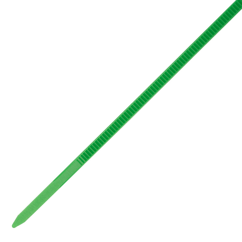 Хомуты, 150 x 2.5 мм, пластиковые, зеленые, 100 шт Сибртех (45511)
