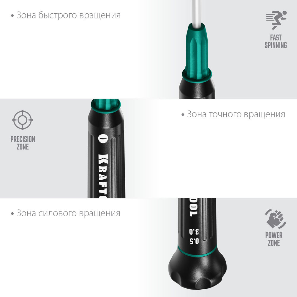 Отвертка для точных работ Precision SL3.0 KRAFTOOL 25681-3.0