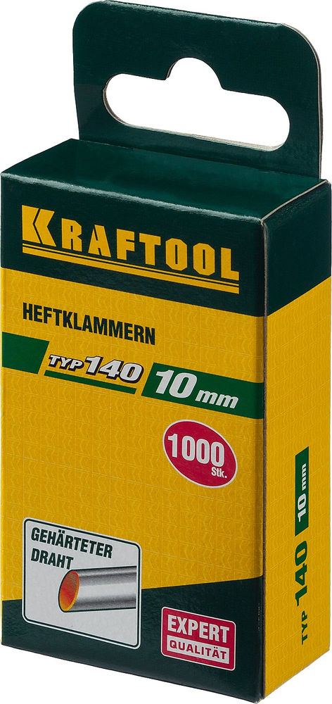 Скобы тип 140 (G/11/57), 10 мм, калибр 20GA, 1000 шт KRAFTOOL 31680-10