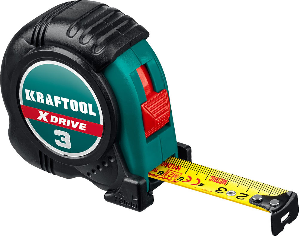 Рулетка 3 м х 19 мм X-Drive KRAFTOOL 34122-03-19