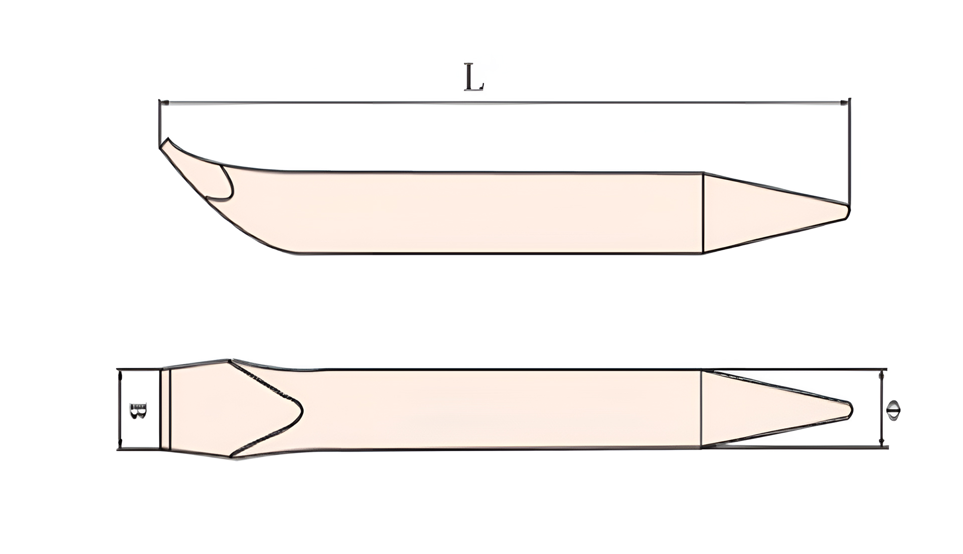 Лом монтажный круглый ф30х1000 мм BeCu искробезопасный 237A-1014, HORTZ
