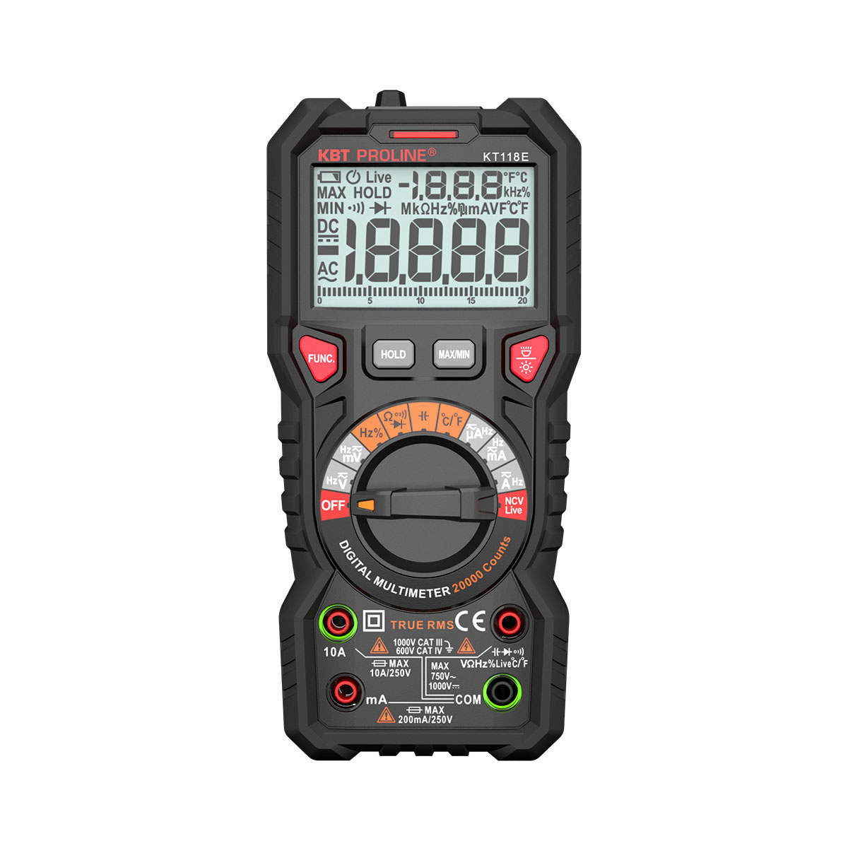 Мультиметр цифровой KT 118E серия PROLINE (КВТ) (88548)