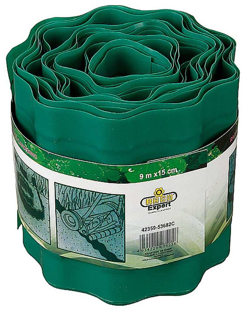 Бордюрная лента 10 см х 9 м, зеленая RACO 42359-53681C