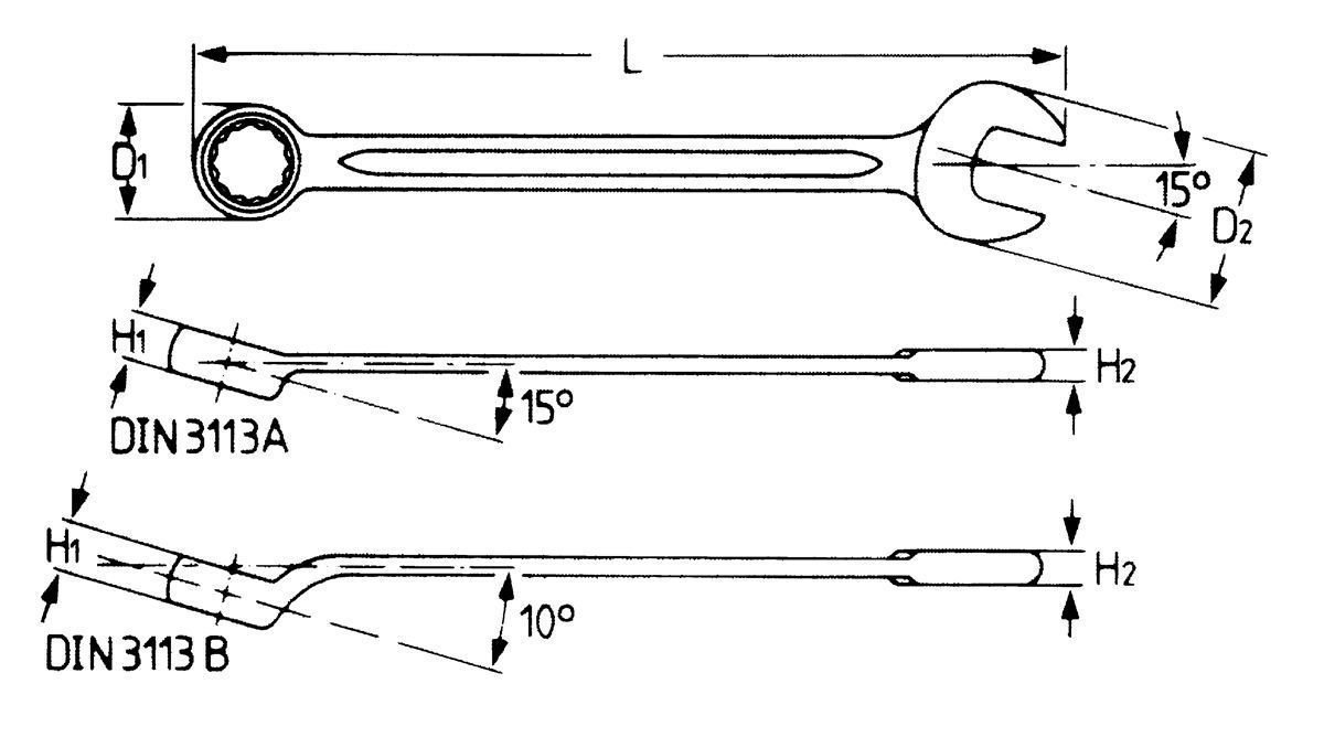 КЛЮЧ РОЖКОВО-НАКИДНОЙ HEYCO Qualitatswerkzeuge GmbH & Co. KG HE-00400017082
