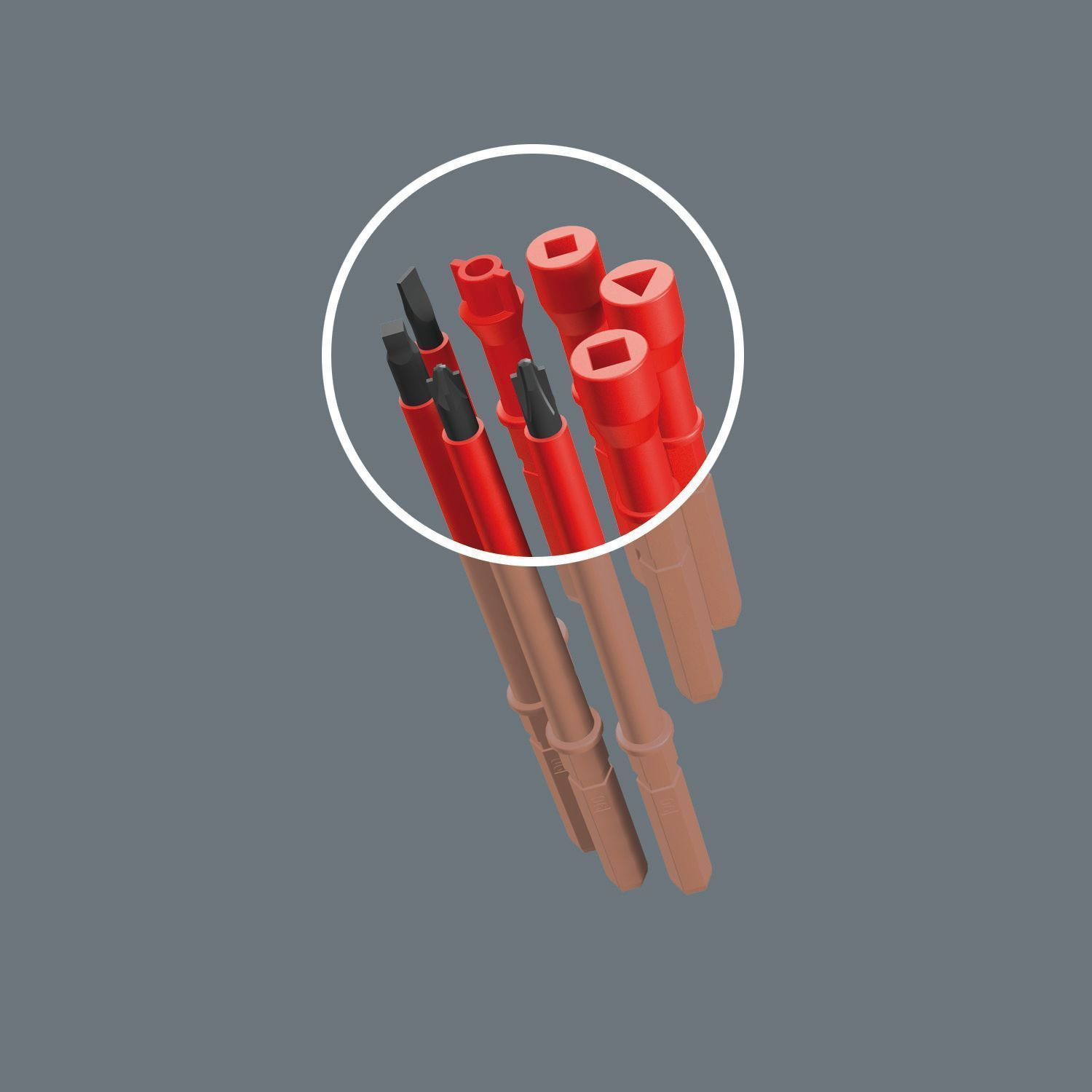 67 i TORX® Kraftform Kompakt VDE Насадка, TX 10 x 154 мм, 9 мм шестигранник (WE-003431)