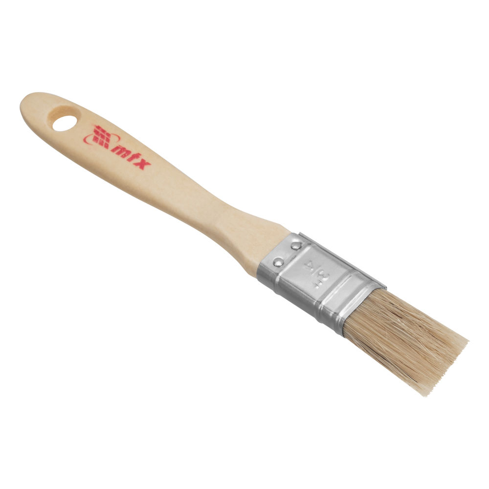 Кисть плоская Евро 3/4, натуральная щетина, деревянная ручка MTX (83050)