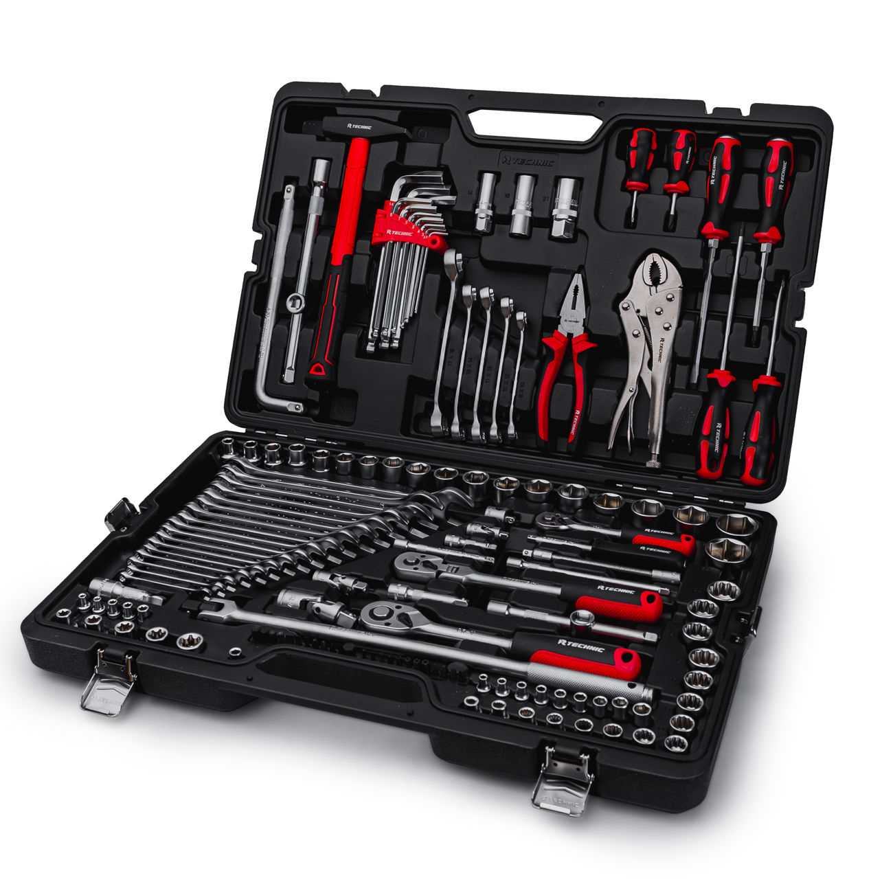 Набор ручных инструментов TECHNIC 142 предмета 1/2, 3/8, 1/4 RUNTEC RT-HT142T