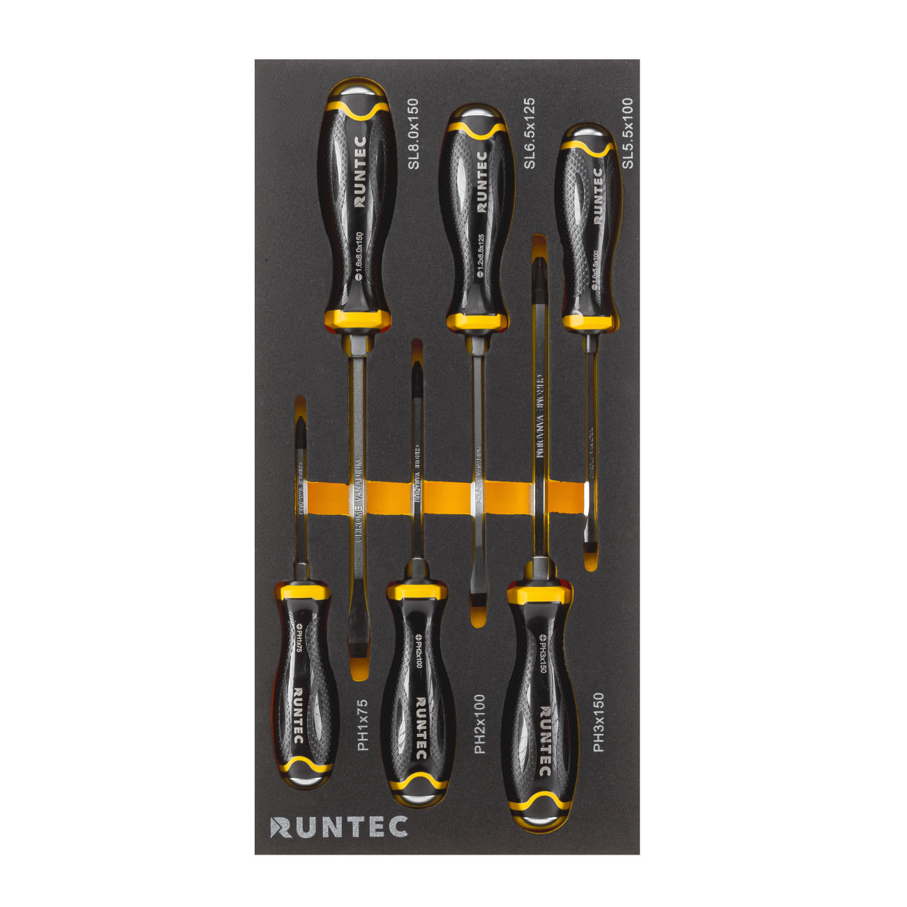RUNTEC RT-HT313PR7 Тележка инструментальная 7 полочная Performance с комплектом инструмента, 313 предметов (RT-HT313PR7)