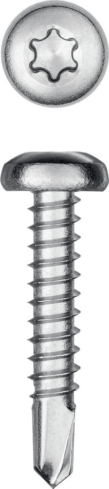 Саморез нержавеющий 25?3.9 мм DS-P А2 сверло полукруглая головка ТХ15 500 шт KRAFTOOL 300931-39-025