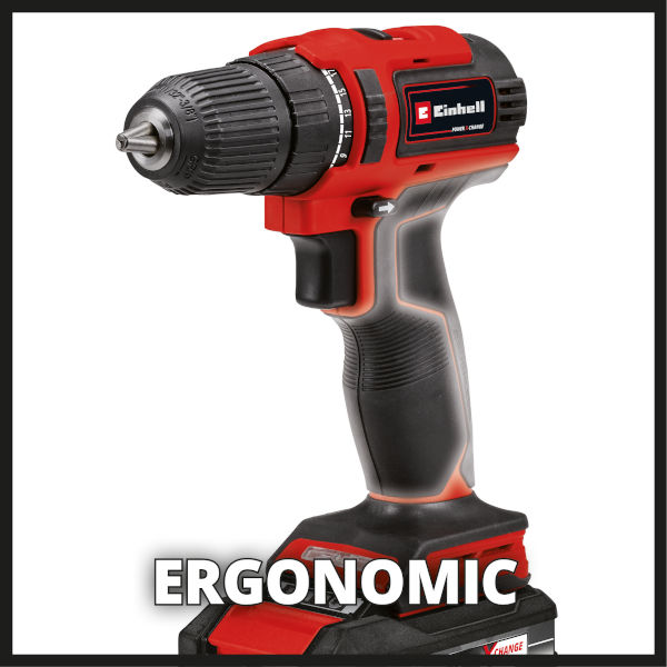 Дрель аккумуляторная Einhell PXC TE-CD 18/40 Li BL,18В,40Нм,патрон 10мм,2x2,0Aч,кейс (4513995)