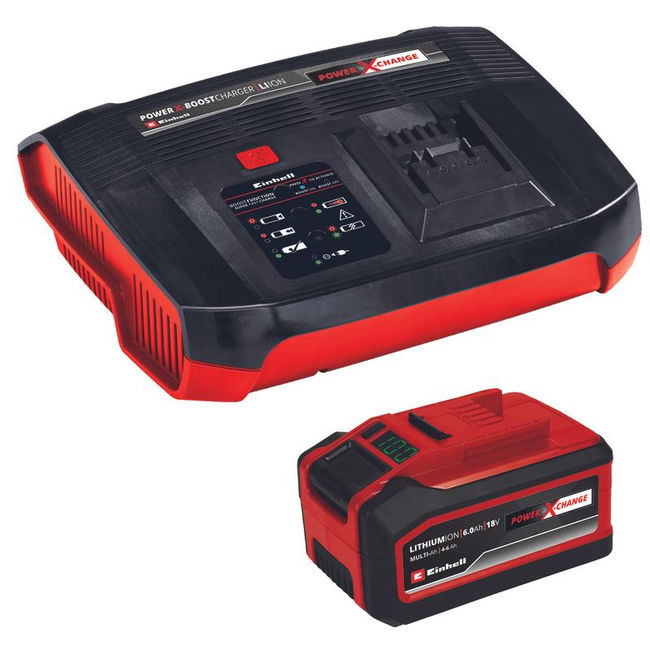 Устройство зарядное 6 А+аккумулятор Einhell PXC 18В 6 Ач Plus Multi-Ah (4512143)