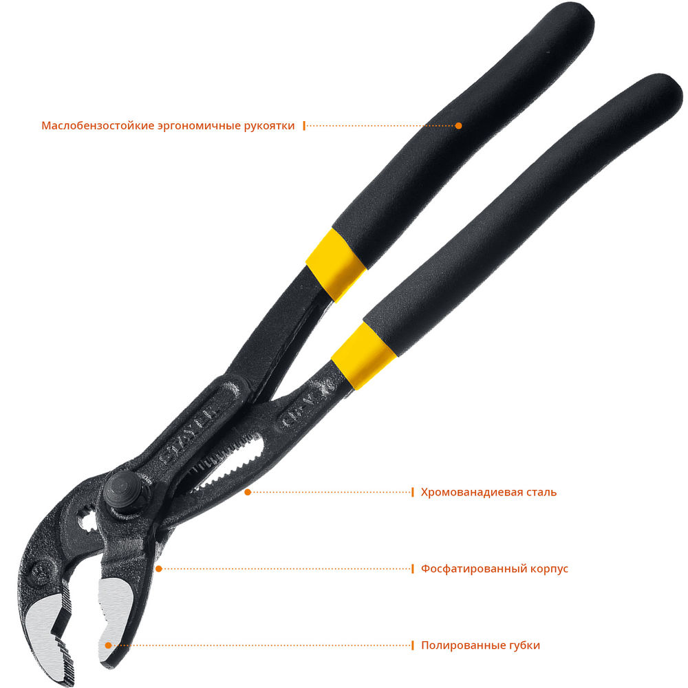 Клещи переставные 250 мм Omega Professional STAYER 2239