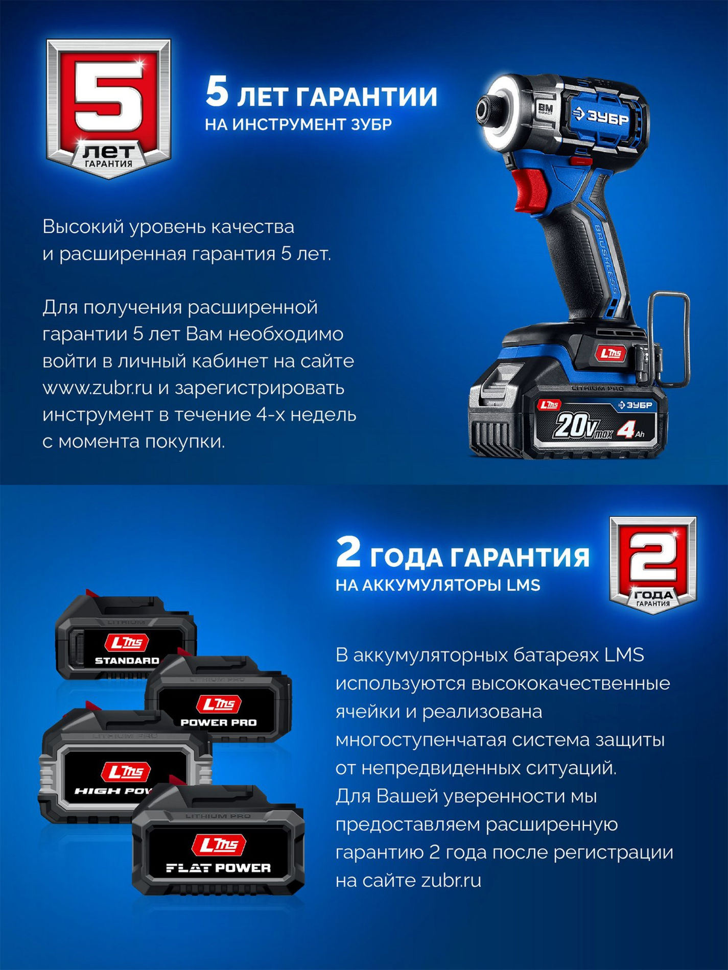 ЗУБР 20 В, ?Сотка? d105 мм, 2 АКБ LMS (4 А·ч), компактная УШМ, сумка, Профессионал (AB-100-850-42)