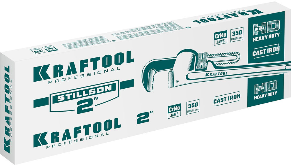 Ключ разводной трубный STILLSON, 2, 350 мм (2727-35) KRAFTOOL