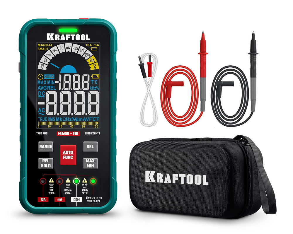 Смарт-мультиметр цифровой KMS-15 KRAFTOOL 59870