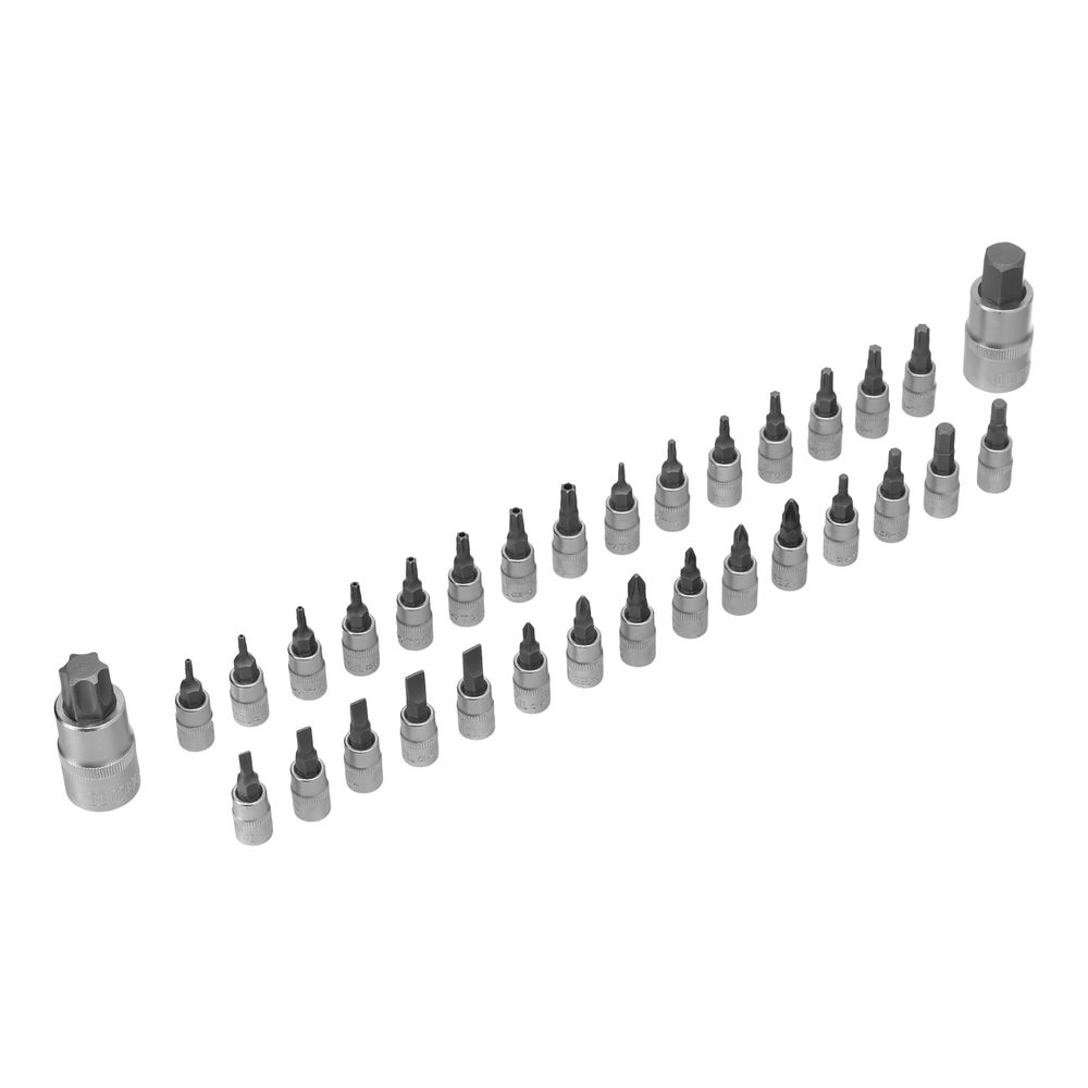 Набор инструментов, 1/2, 3/8, 1/4, CrV, S2, пластиковый кейс, 232 предмета Denzel