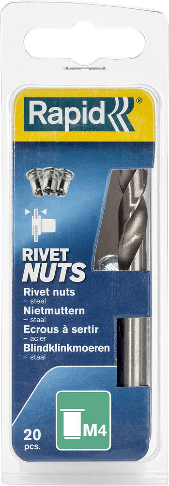 Нержавеющая заклепка R:Rivets М4, 20 шт RAPID 5000671