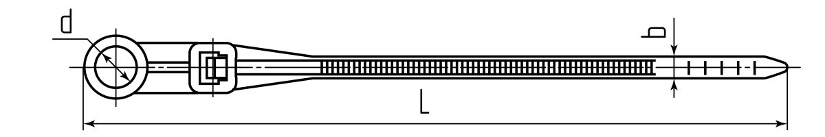 Стяжка нейлоновая КСО 5х300 (черн) (100шт) (Fortisflex) (90335)