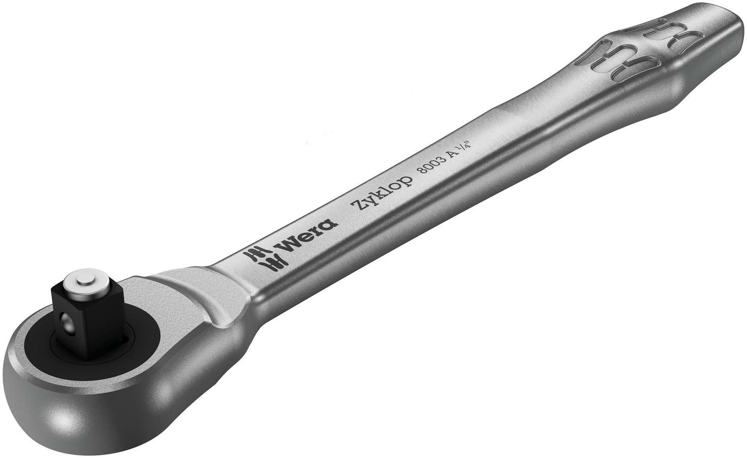 Трещотка 1/4 x 141 мм сдвижной квадрат Zyklop Metal Push серия 8003 A Wera WE-004003