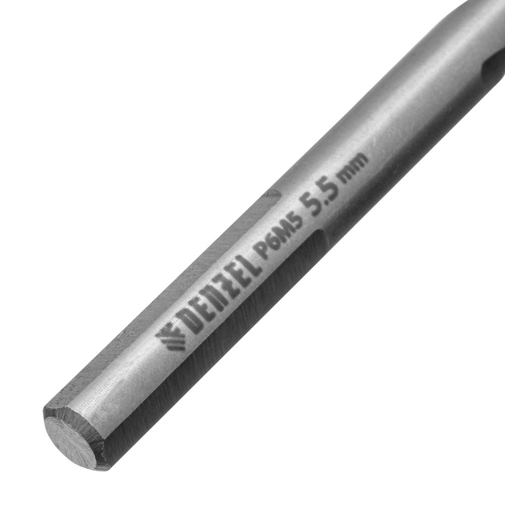 Сверло спиральное по металлу 5,5 x 93мм, Р6М5, Golden Tip, многогранная заточка Denzel (718277)