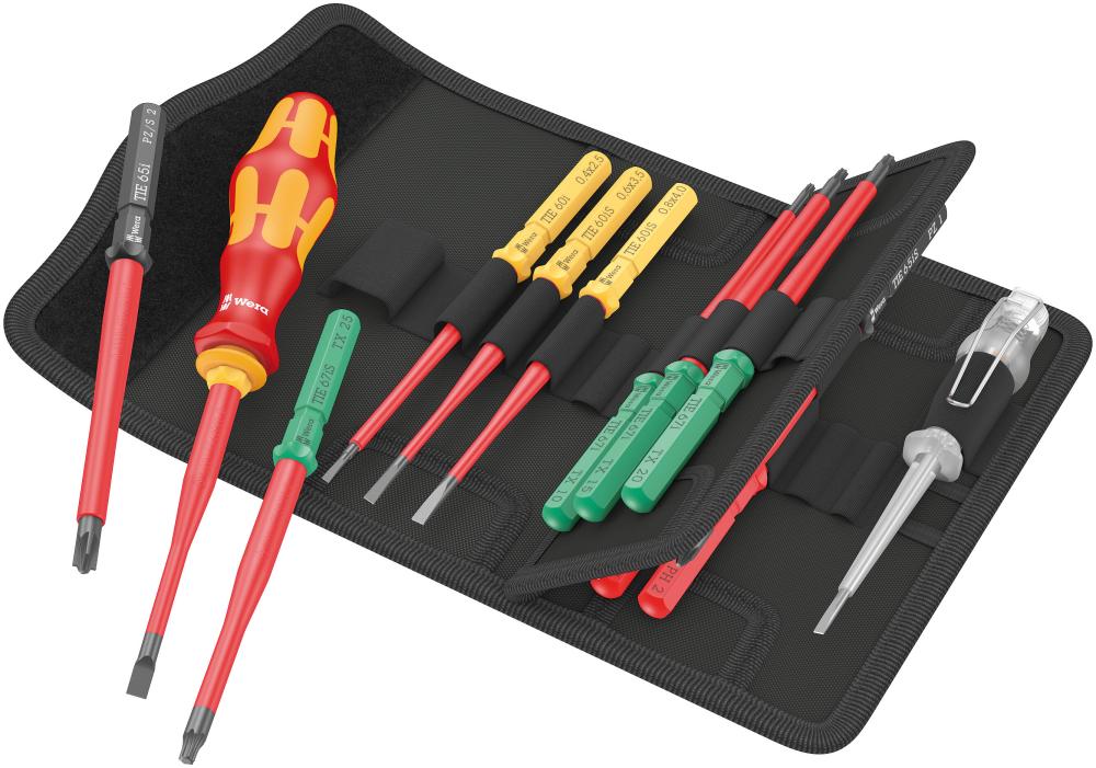 Набор насадок с отвёрткой-битодержателем + пробник, 16 пр. Kraftform Kompakt VDE 16 extra slim 1 Tool Finder WE-006608
