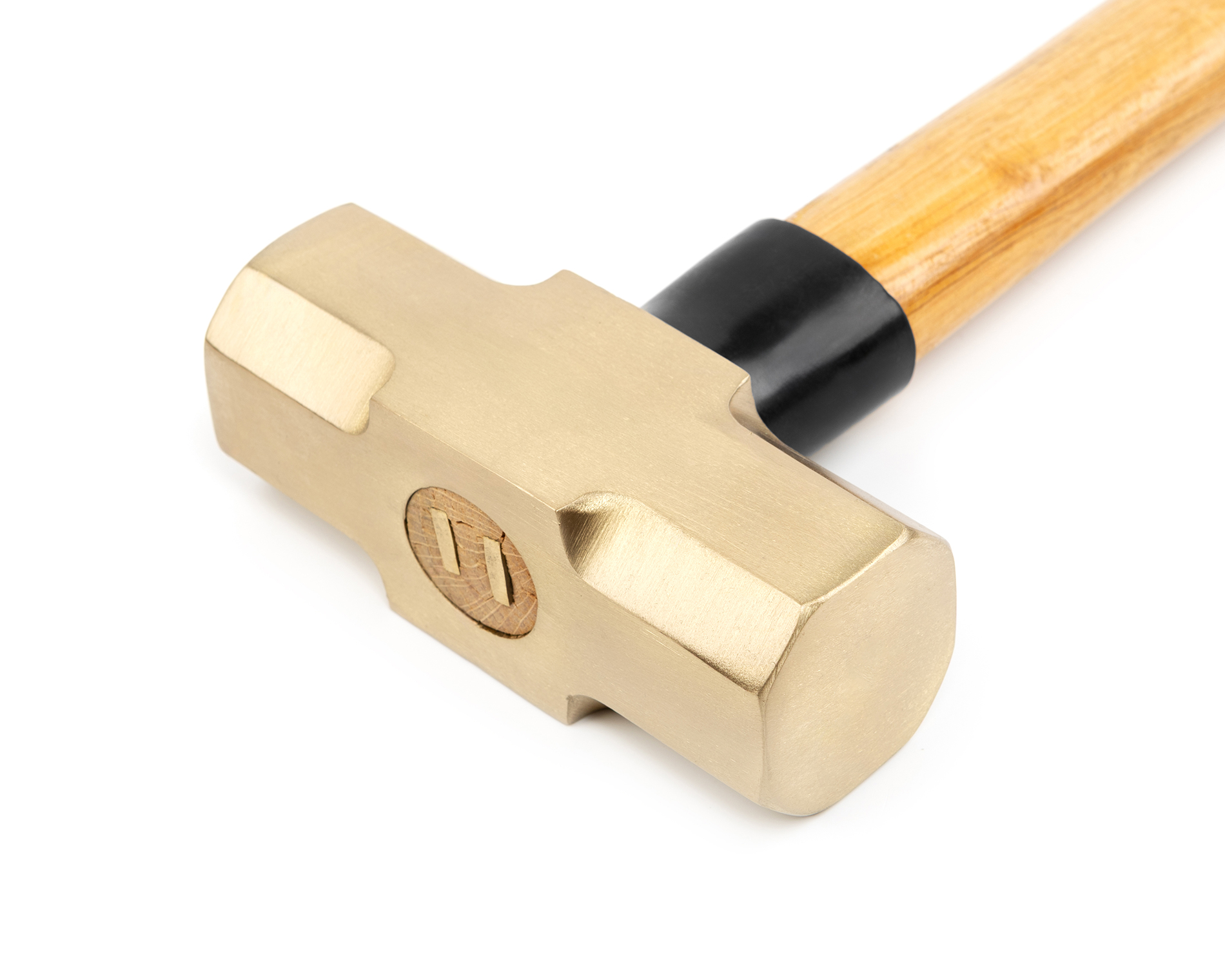 Кувалда 4 кг AlCu рукоятка дерево гикори искробезопасная 191G-1024, HORTZ