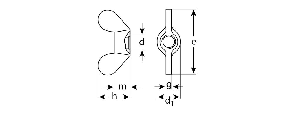 Барашковая гайка M12, цинк, 5 кг ЗУБР DIN 315 303730-12