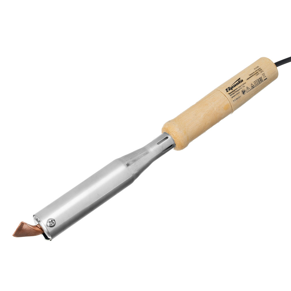 Паяльник электрика с ручкой из дерева, 150 Вт, 220 В Sparta (913105)