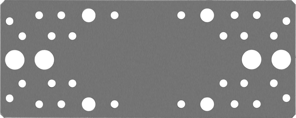 Крепежная пластина КП-2.0, 200 x 80 x 2 мм, цинк ЗУБР 310236-200-80