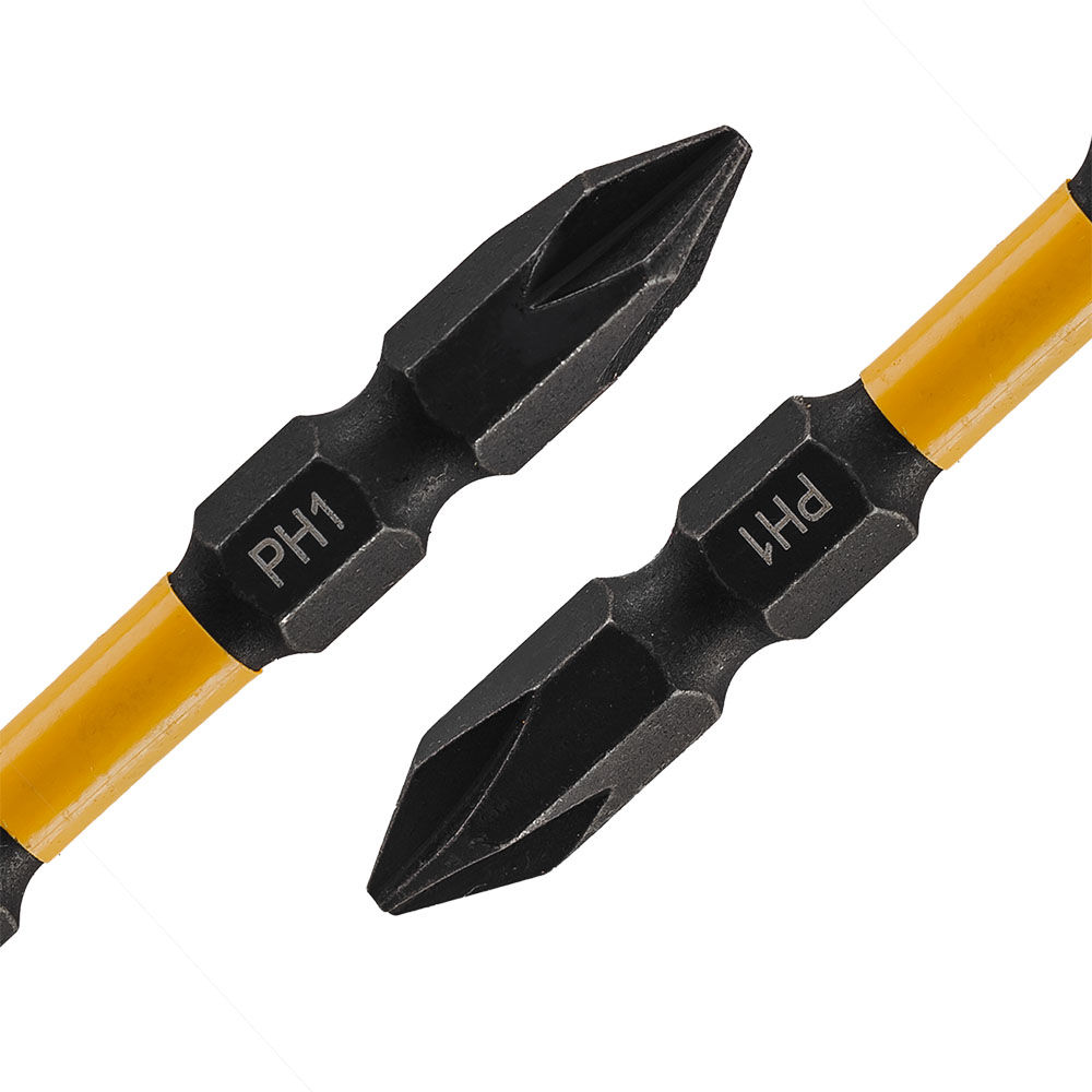 Бита ударная двусторонняя RUNTEC H6.35 65мм PH1/PH1 5шт., RUNTEC, RT-IBD65