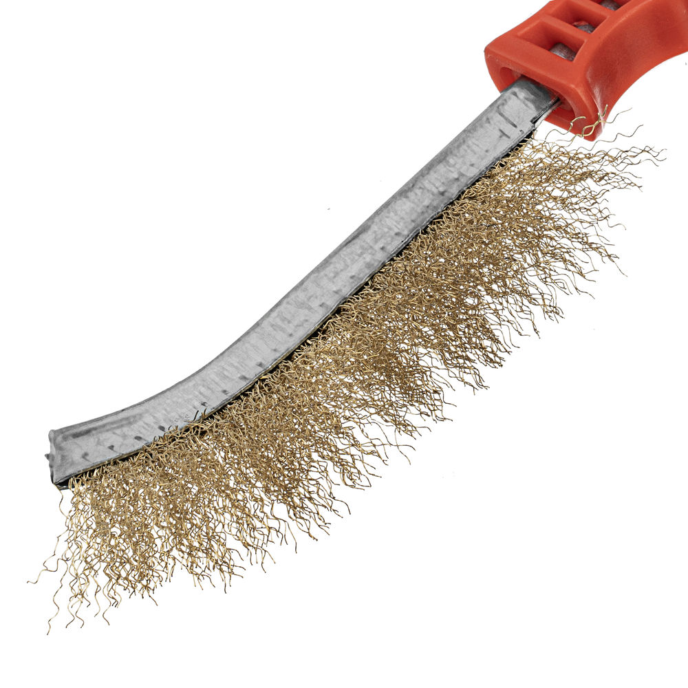 Щетка металлическая латунированная, пластиковая ручка Matrix (74827)