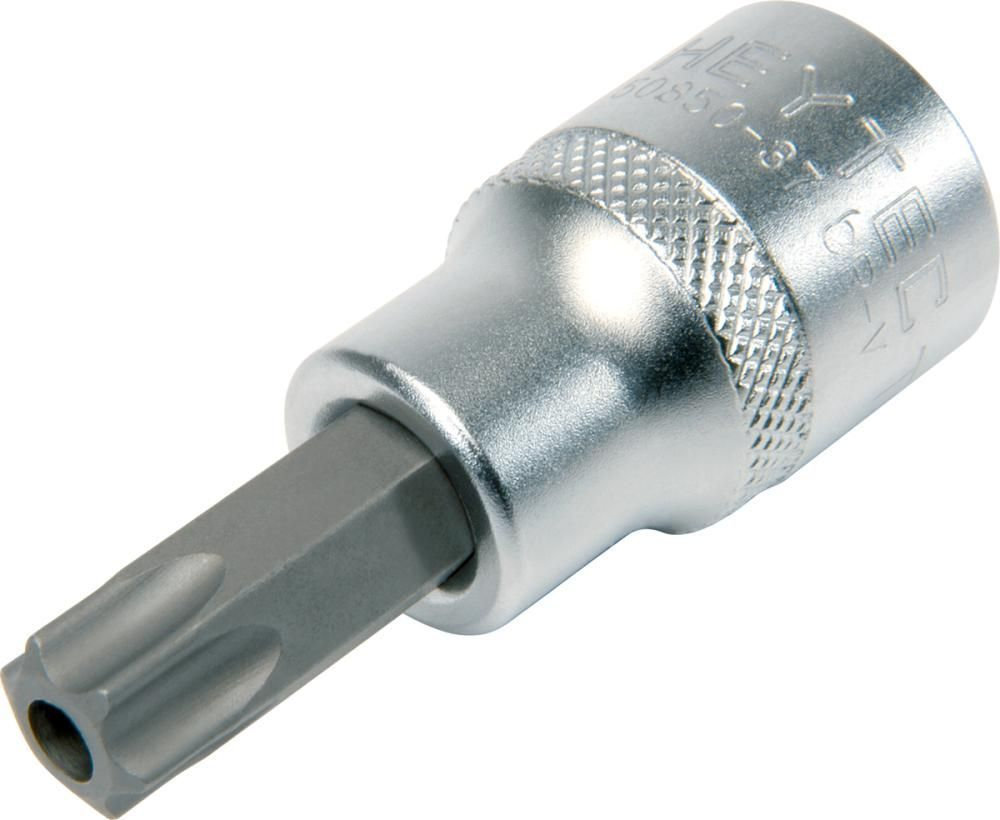 Головка торцевая с вставкой-битой TORX с отверстием под штифт 1/2 TT27 x 62 мм 50850-37 HE-50850372783
