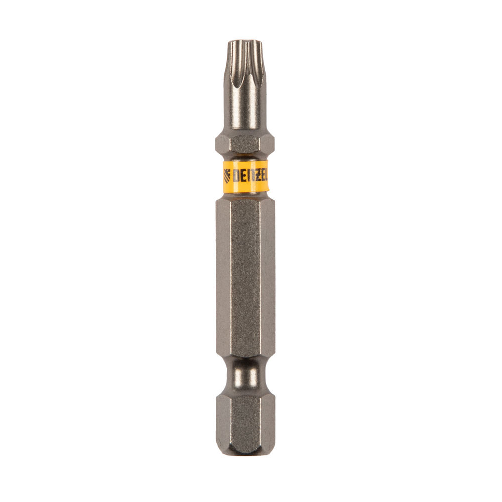 Бита TX 25х50, сталь S2, шестигранный профиль, 10 шт. Е 6,3 Denzel (11670)