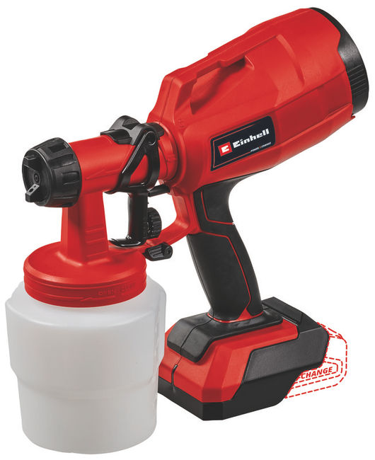 Краскопульт аккумуляторный Einhell TC-SY 18/60 Li, 18В,2 сопла,наб д. чистки,без АКК и ЗУ (4260025)