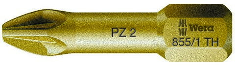 Бита торсионная PZ 1 x 25 мм сверхтвёрдая 1/4 C6.3 серия 855/1 TH PZ Wera WE-056910