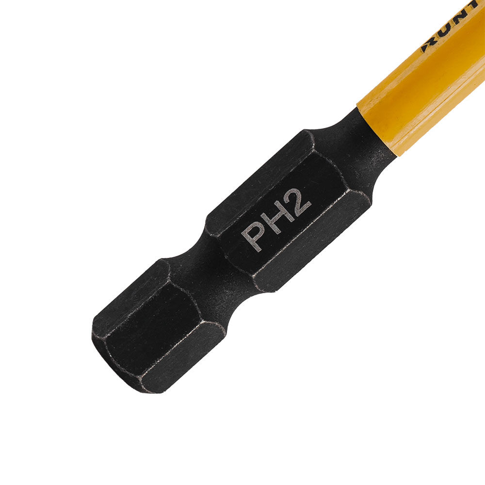 Бита ударная RUNTEC H6.35 57мм PH2 5шт., RUNTEC, RT-IB57