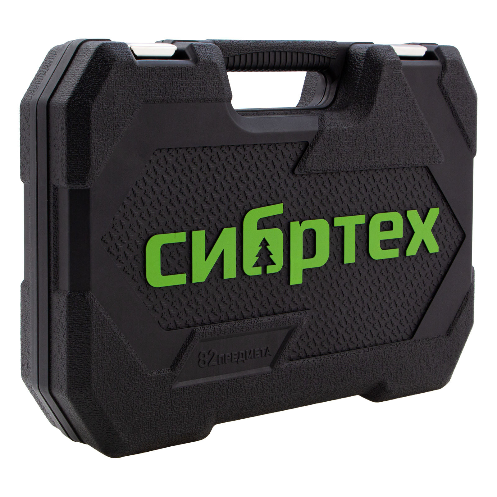 Набор инструментов 82 предмета, CrV, 1/2, 1/4 Сибртех (13514)